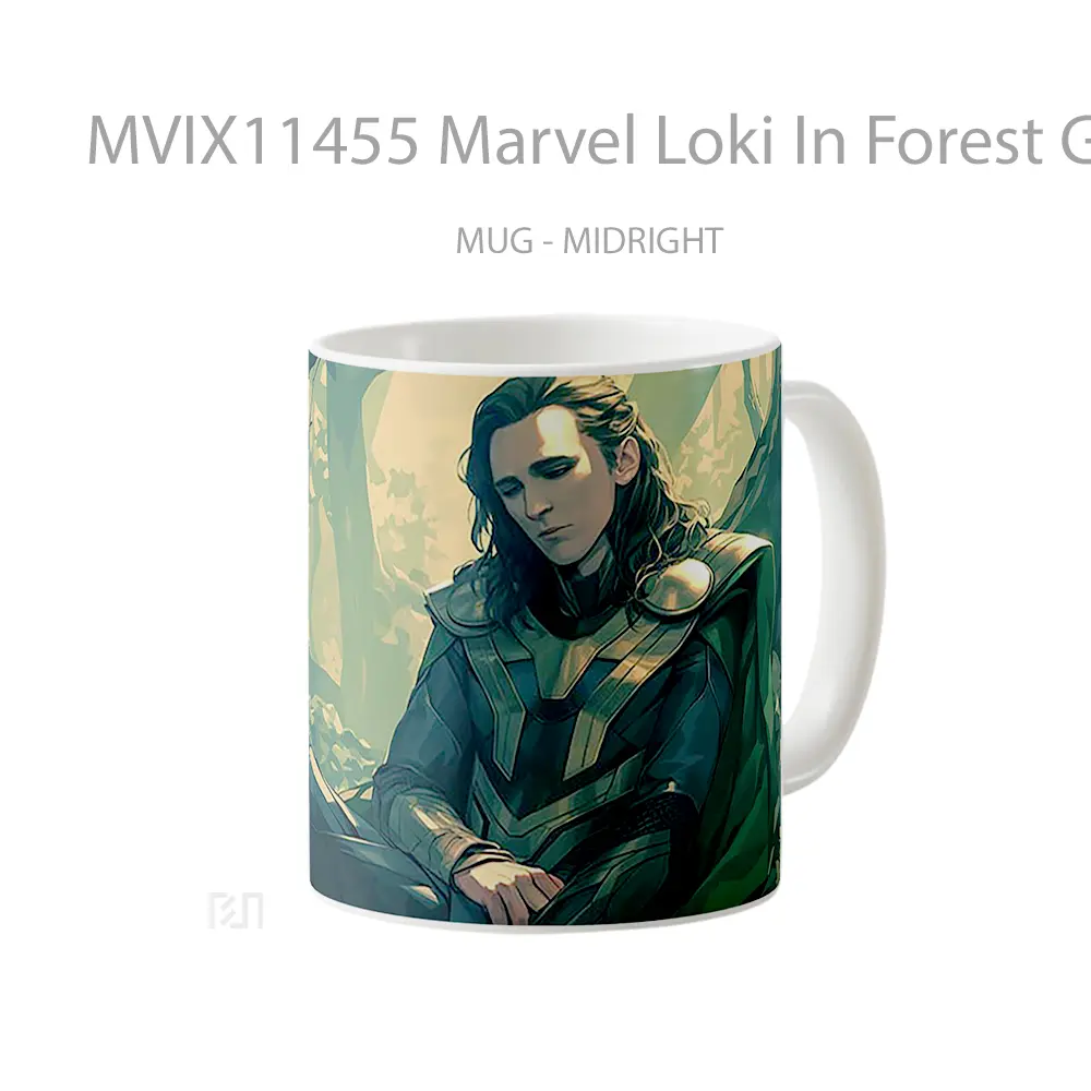 Mug Marvel Loki In Forest Green Koleksi Mug Film dan Komik - All-side / Desain