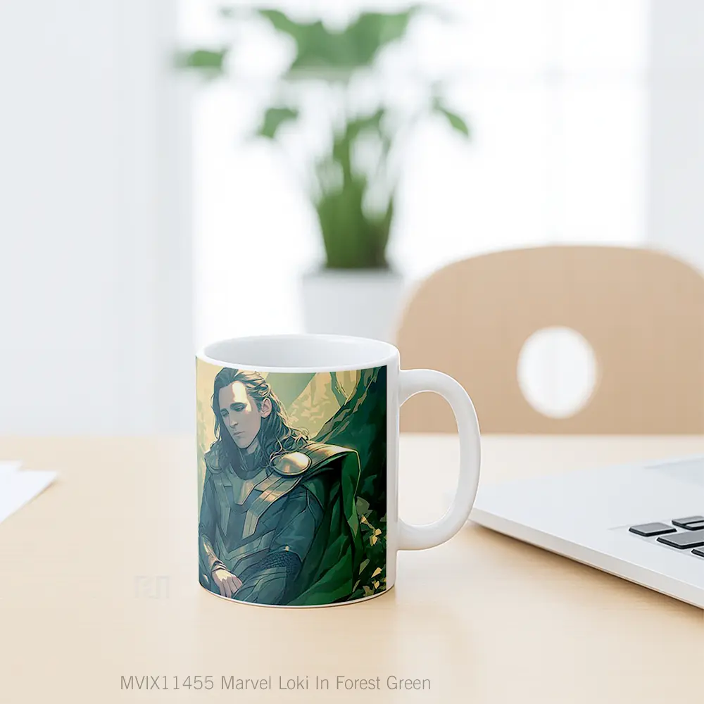 Mug Marvel Loki In Forest Green Koleksi Mug Film dan Komik - All-side / Desain