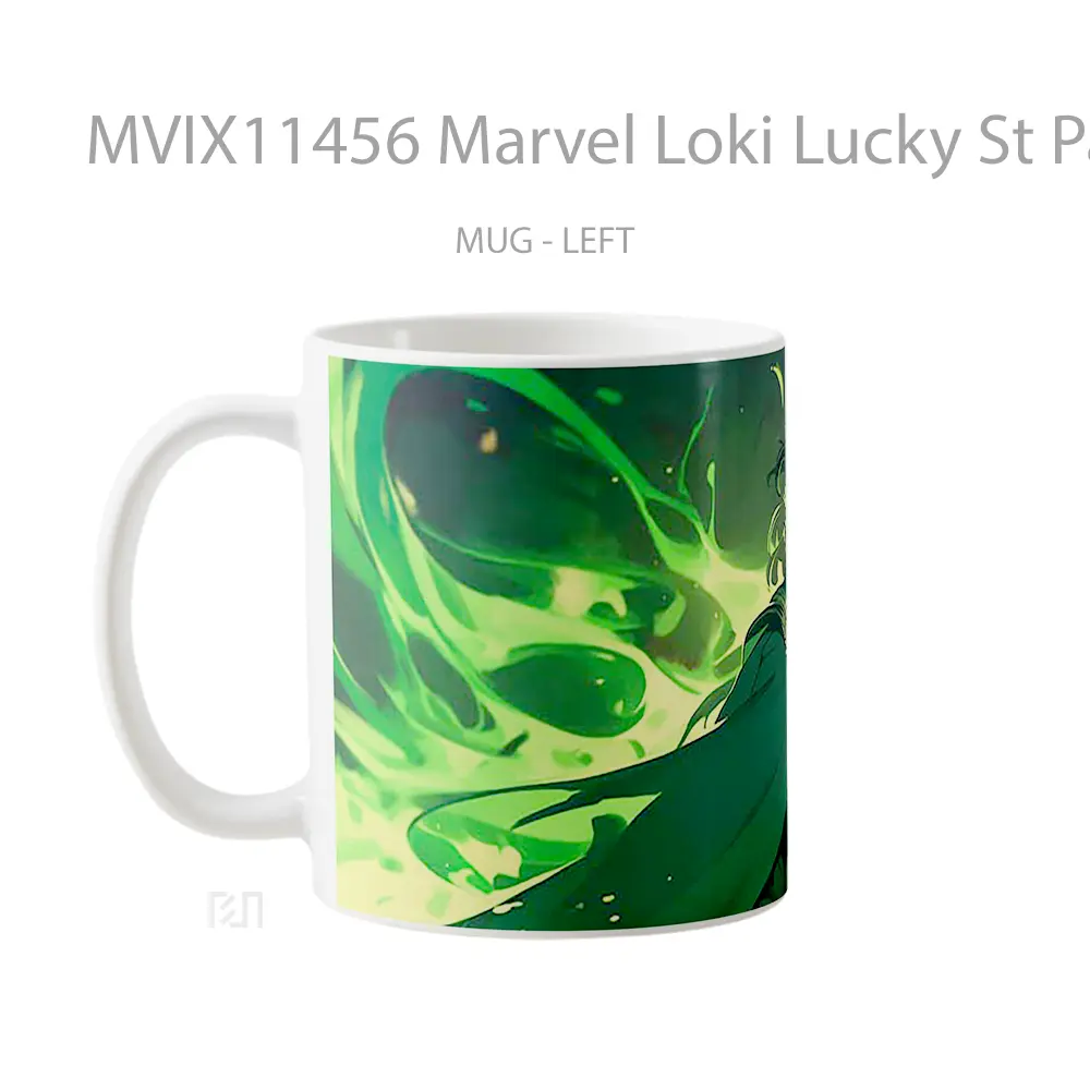 Mug Marvel Loki Lucky St Patricks Day Hadiah Spesial Fans Superhero - All-side / Desain