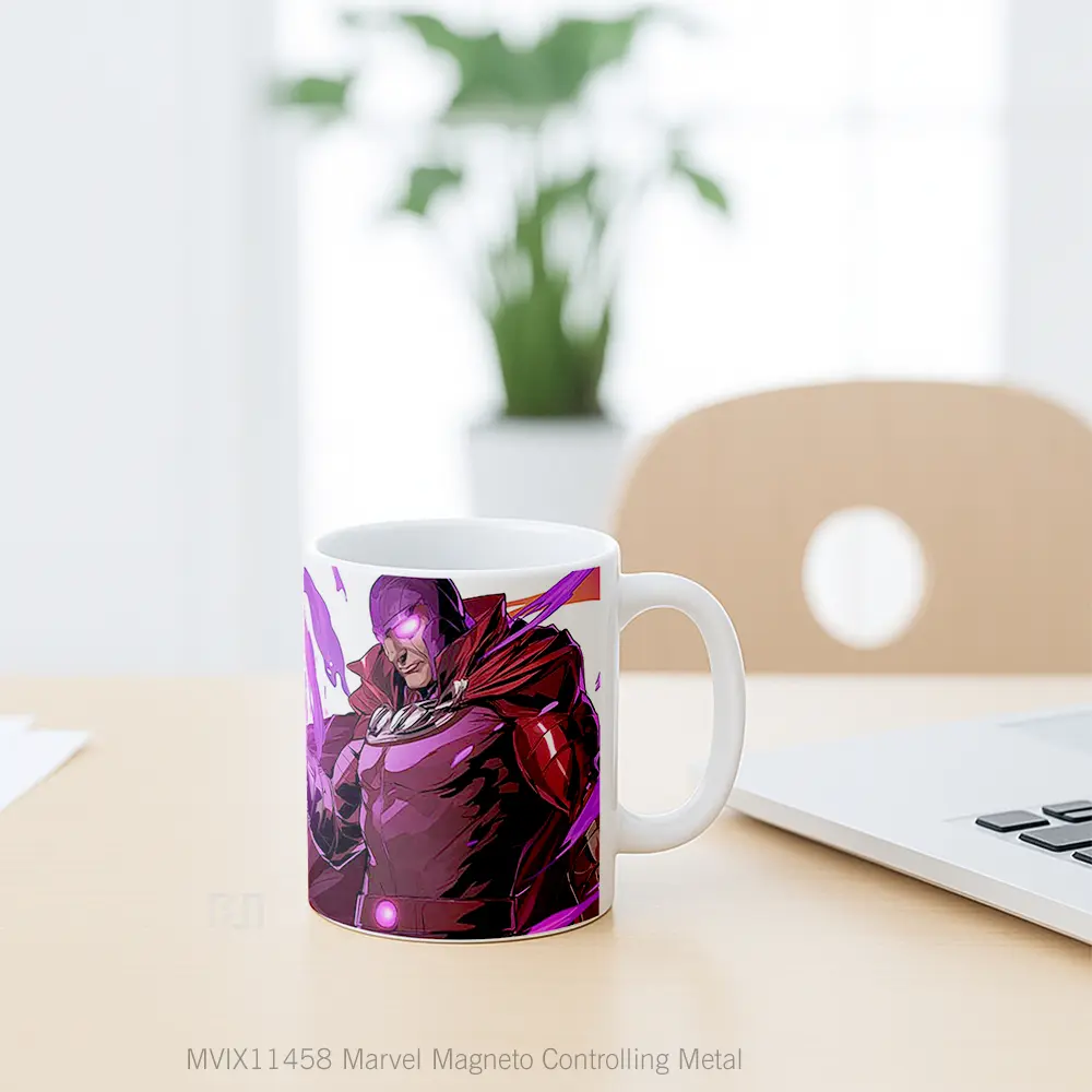 Mug Marvel Magneto Controlling Metal Gelas Keramik Koleksi Superhero - All-side / Desain
