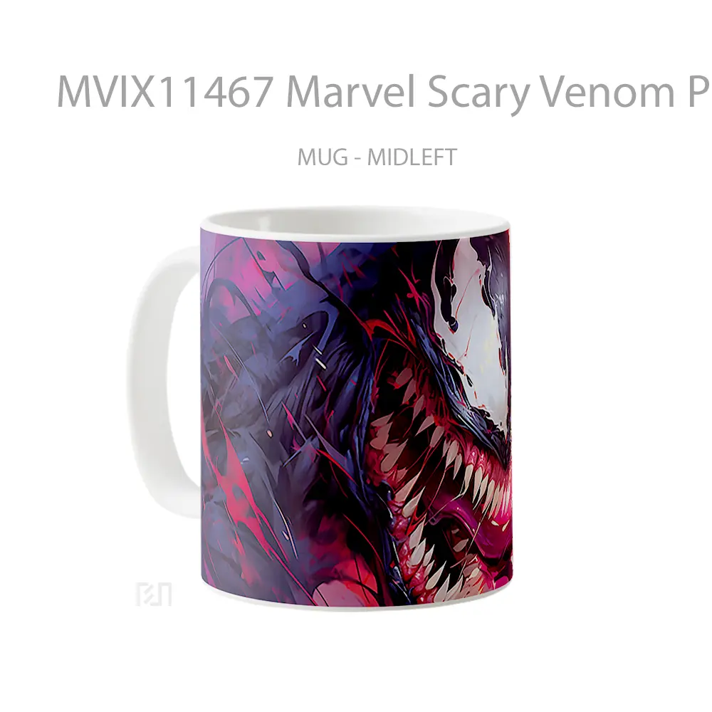 Mug Marvel Scary Venom Pink Koleksi Mug Film dan Komik - All-side / Desain