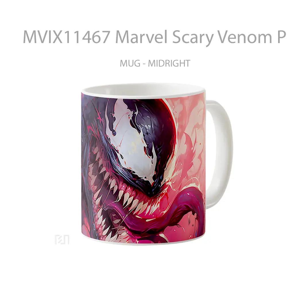 Mug Marvel Scary Venom Pink Koleksi Mug Film dan Komik - All-side / Desain