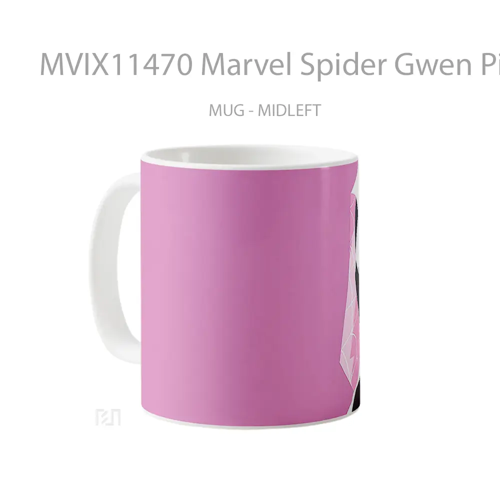 Mug Marvel Spider Gwen Pink Minimalist Merchandise Karakter Ikonik - All-side / Desain