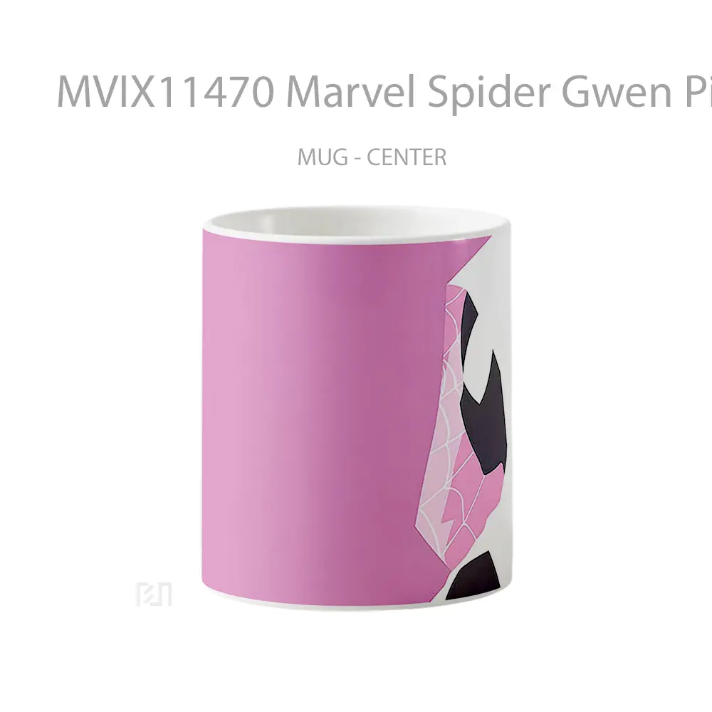 Mug Marvel Spider Gwen Pink Minimalist Merchandise Karakter Ikonik