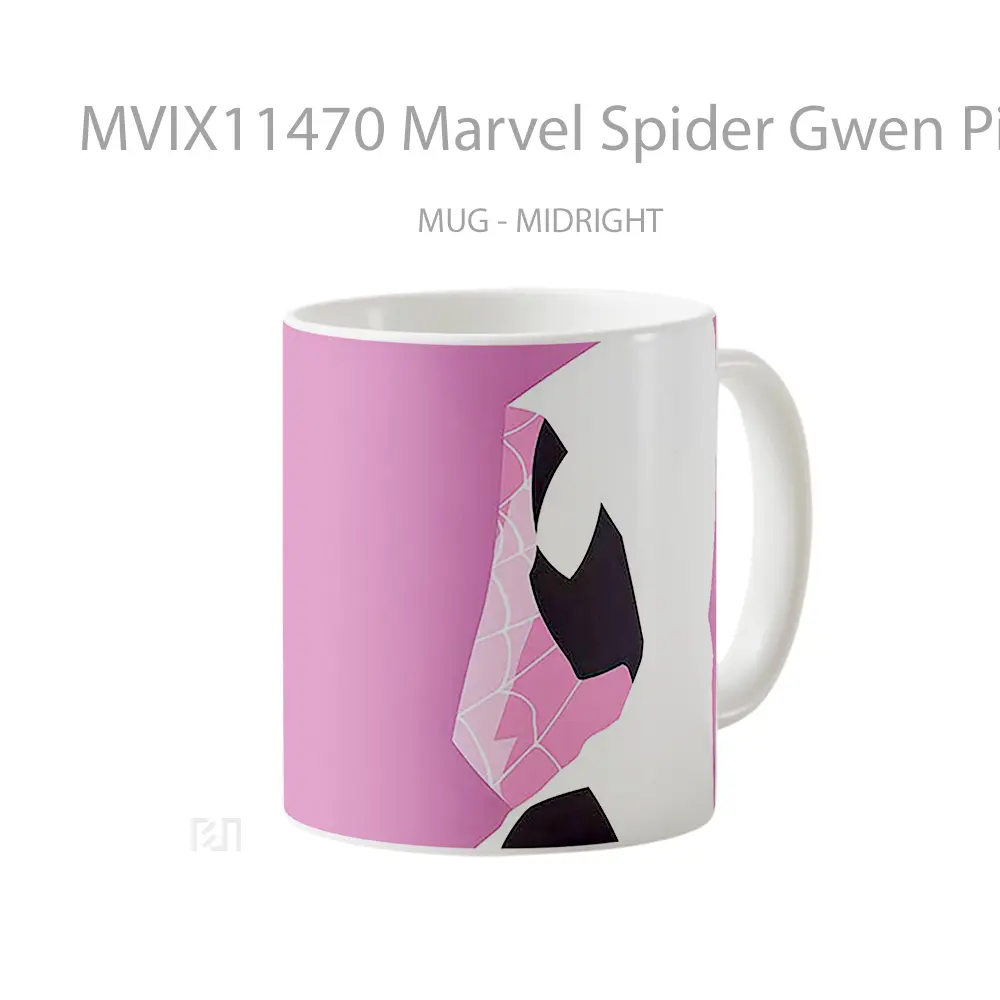 Mug Marvel Spider Gwen Pink Minimalist Merchandise Karakter Ikonik - All-side / Desain