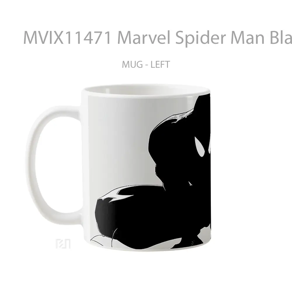 Mug Marvel Spider Man Black Silhouette Hadiah Spesial Fans Superhero - All-side / Desain