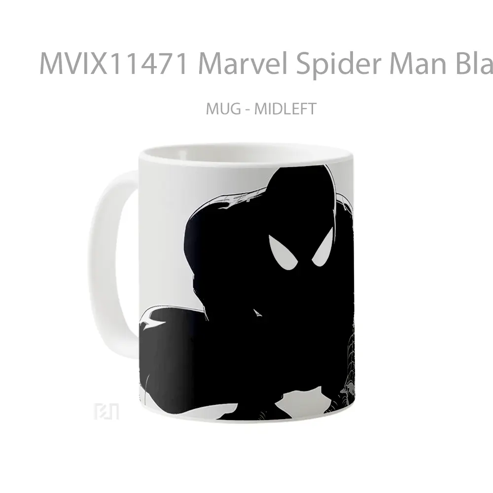 Mug Marvel Spider Man Black Silhouette Hadiah Spesial Fans Superhero - All-side / Desain