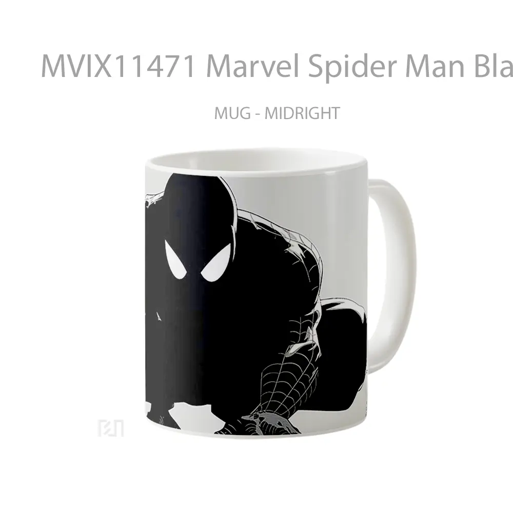 Mug Marvel Spider Man Black Silhouette Hadiah Spesial Fans Superhero - All-side / Desain