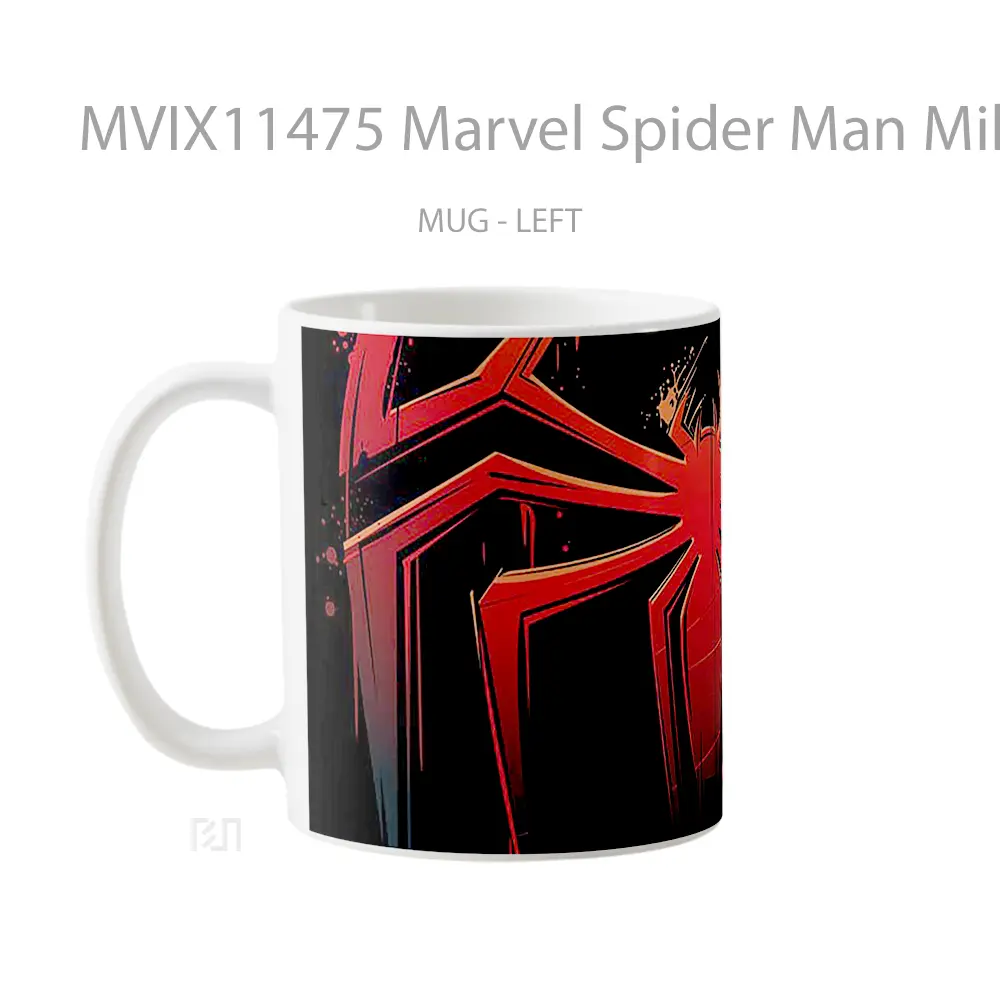 Mug Marvel Spider Man Miles Morales Logo Gelas Keramik Koleksi Superhero - All-side / Desain