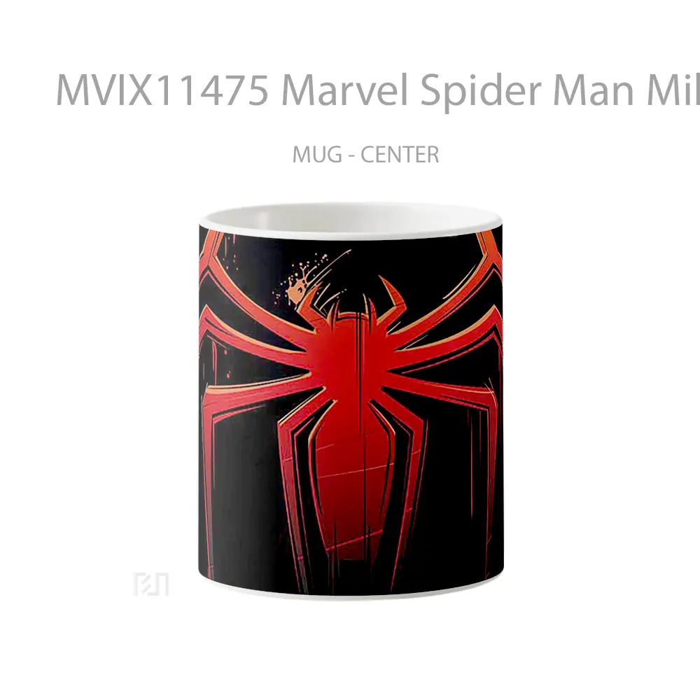 Mug Marvel Spider Man Miles Morales Logo Gelas Keramik Koleksi Superhero