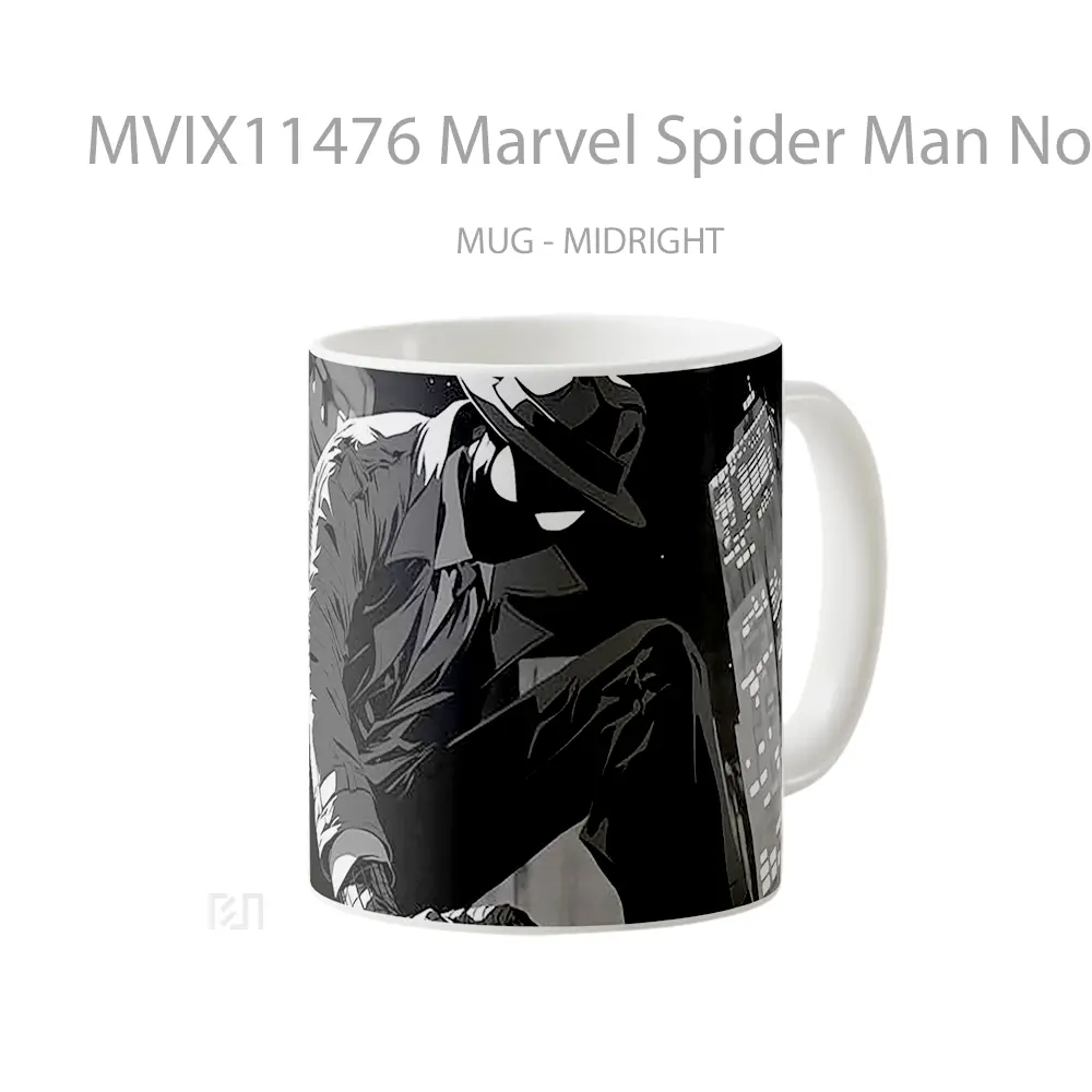 Mug Marvel Spider Man Noir On Rooftop Hadiah Spesial Fans Superhero - All-side / Desain
