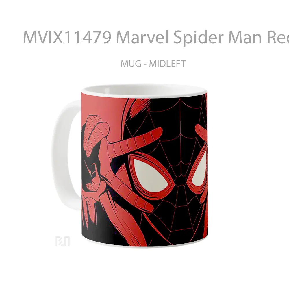 Mug Marvel Spider Man Red Black Koleksi Mug Film dan Komik - All-side / Desain