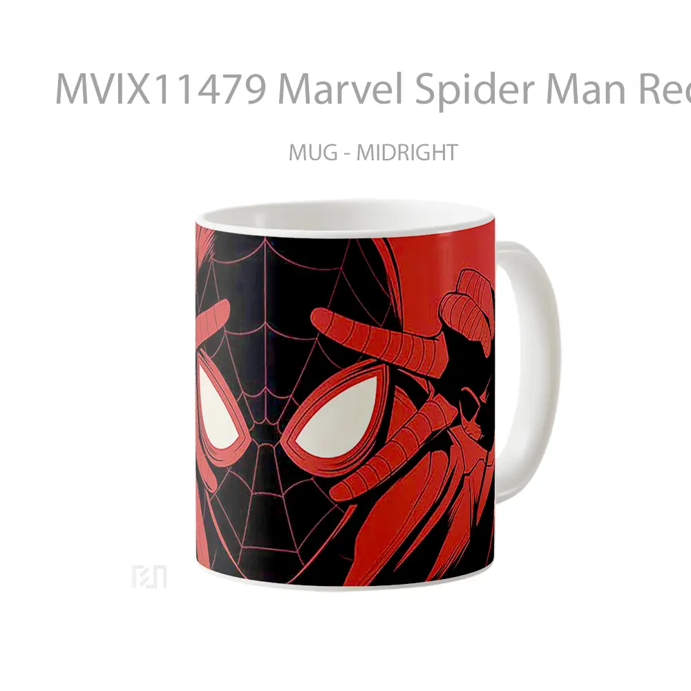 Mug Marvel Spider Man Red Black Koleksi Mug Film dan Komik - All-side / Desain