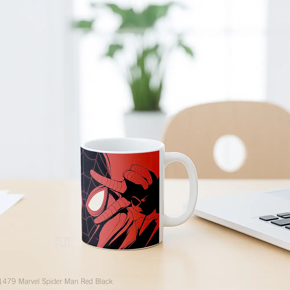 Mug Marvel Spider Man Red Black Koleksi Mug Film dan Komik - All-side / Desain