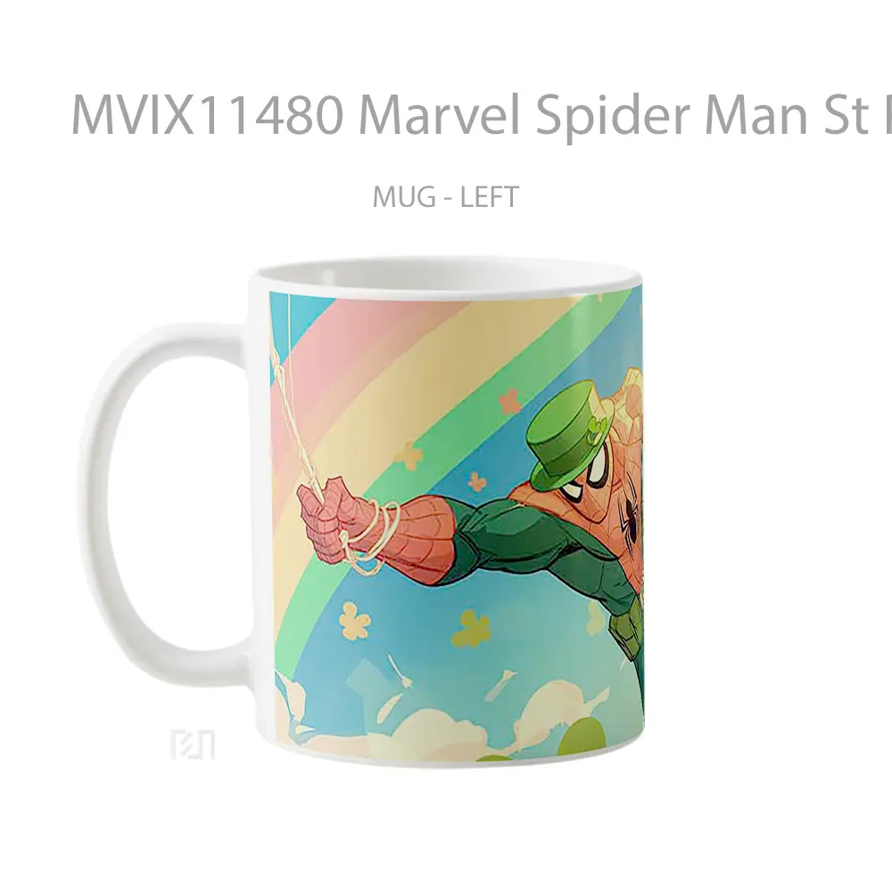 Mug Marvel Spider Man St Patricks Day Hadiah Spesial Fans Superhero - All-side / Desain