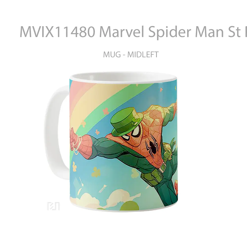 Mug Marvel Spider Man St Patricks Day Hadiah Spesial Fans Superhero - All-side / Desain