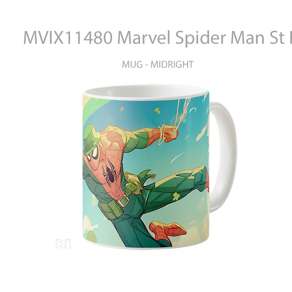 Mug Marvel Spider Man St Patricks Day Hadiah Spesial Fans Superhero - All-side / Desain