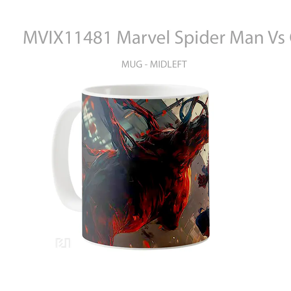 Mug Marvel Spider Man Vs Carnage Hadiah Spesial Fans Superhero - All-side / Desain