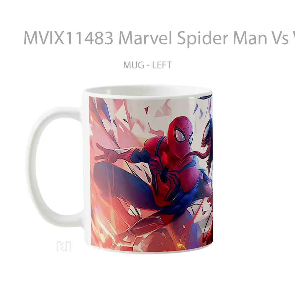 Mug Marvel Spider Man Vs Venom Art Merchandise Karakter Ikonik - All-side / Desain
