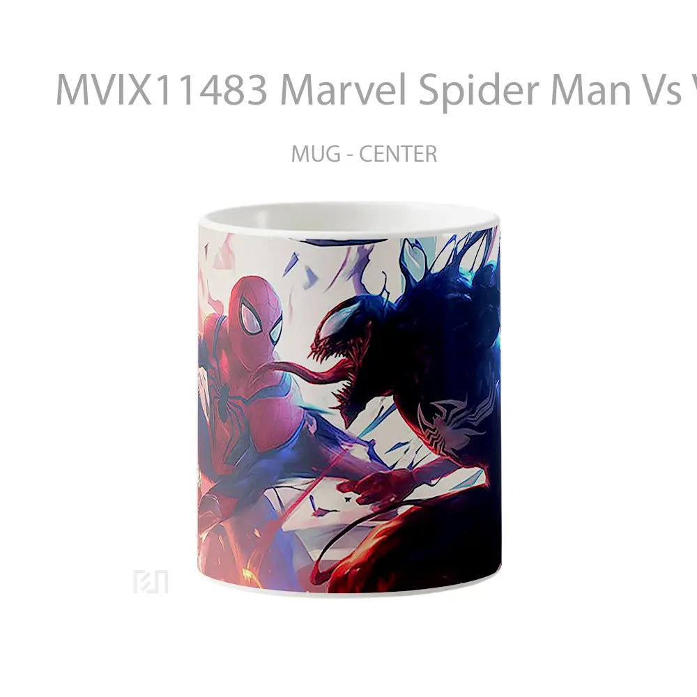 Mug Marvel Spider Man Vs Venom Art Merchandise Karakter Ikonik