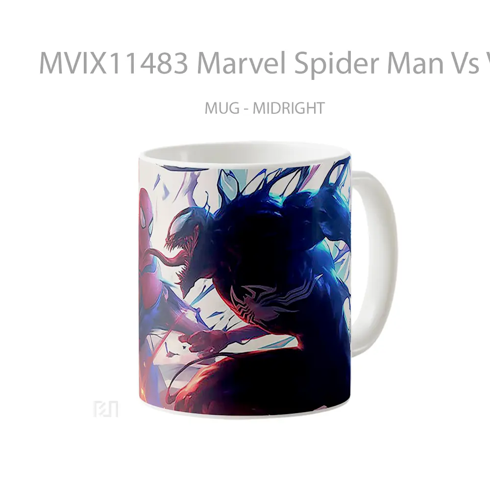 Mug Marvel Spider Man Vs Venom Art Merchandise Karakter Ikonik - All-side / Desain
