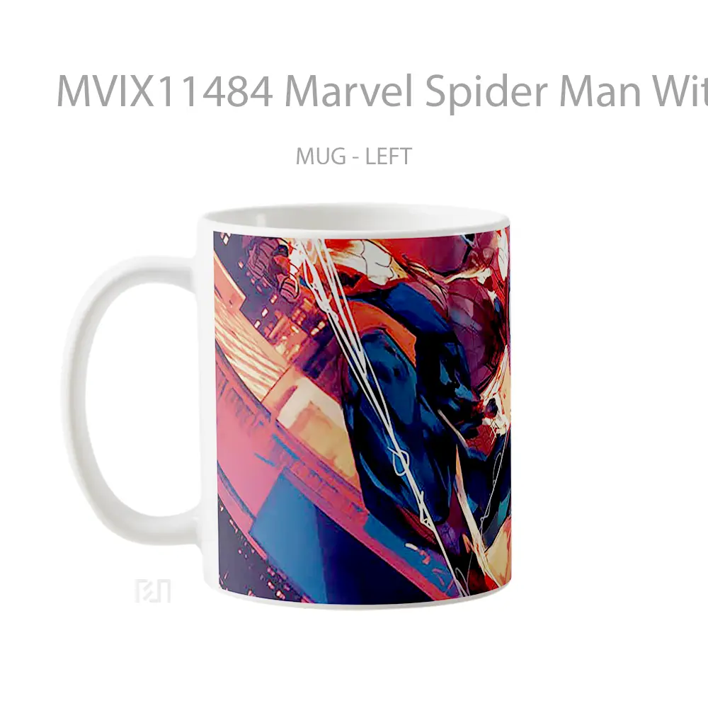 Mug Marvel Spider Man With Webs Hadiah Spesial Fans Superhero - All-side / Desain