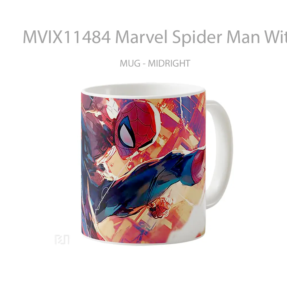 Mug Marvel Spider Man With Webs Hadiah Spesial Fans Superhero - All-side / Desain