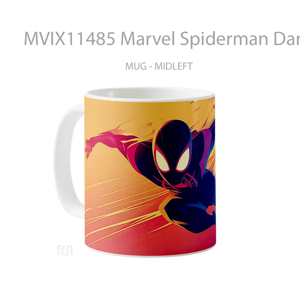Mug Marvel Spiderman Dark Gradient Hadiah Spesial Fans Superhero - All-side / Desain
