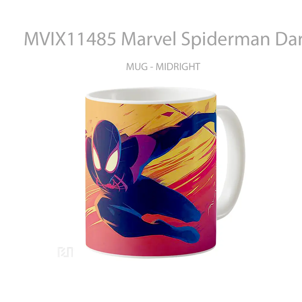Mug Marvel Spiderman Dark Gradient Hadiah Spesial Fans Superhero - All-side / Desain