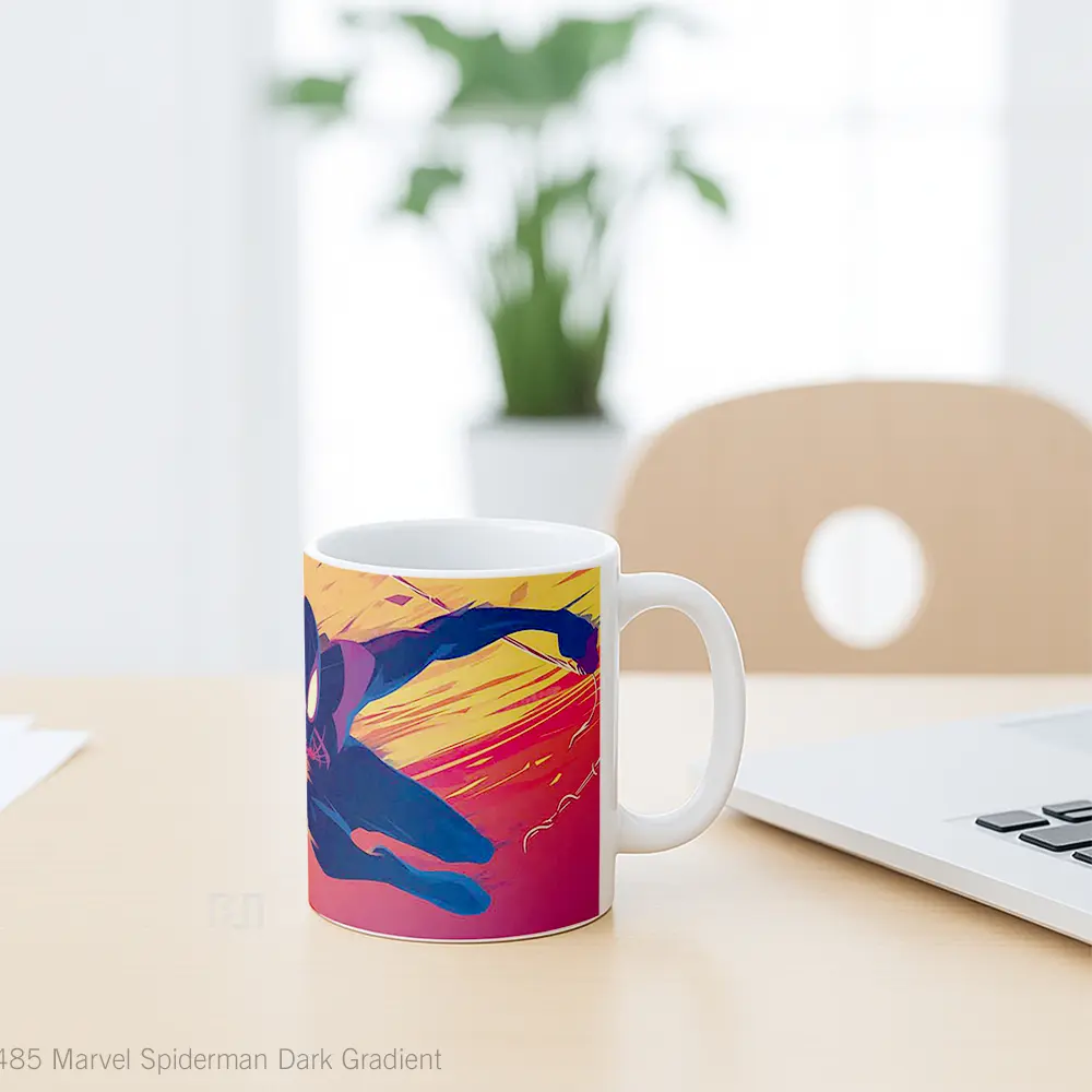 Mug Marvel Spiderman Dark Gradient Hadiah Spesial Fans Superhero - All-side / Desain