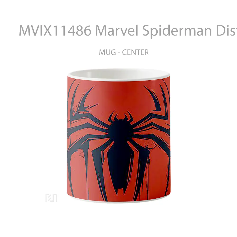 Mug Marvel Spiderman Distressed Logo Gelas Keramik Koleksi Superhero