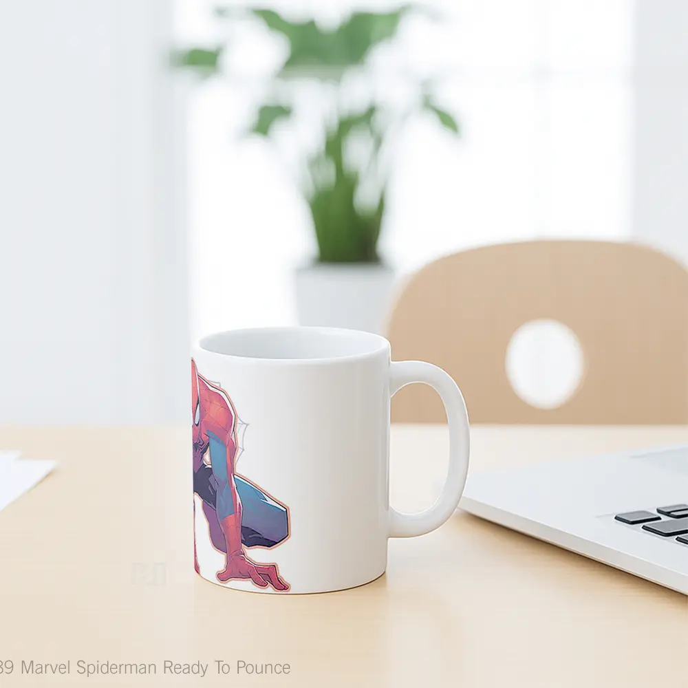 Mug Marvel Spiderman Ready To Pounce Hadiah Spesial Fans Superhero - All-side / Desain