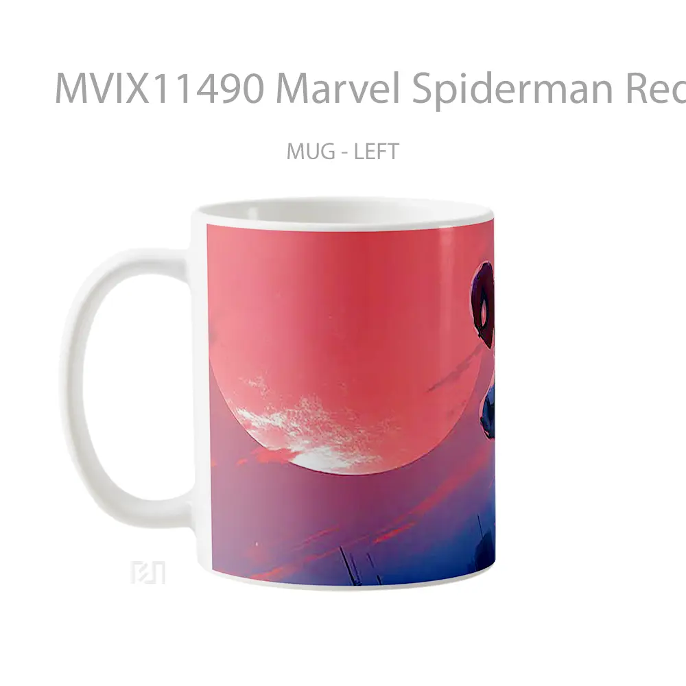 Mug Marvel Spiderman Red Moon Koleksi Mug Film dan Komik - All-side / Desain