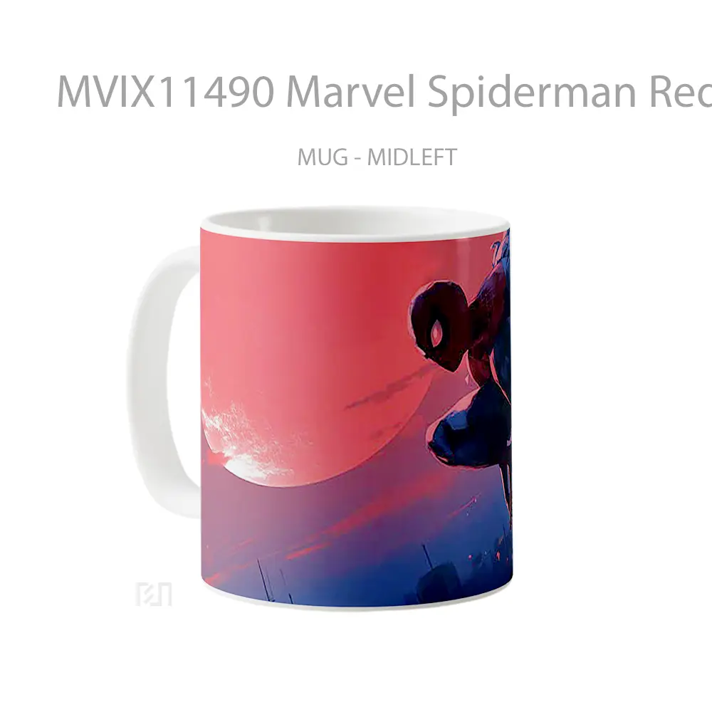 Mug Marvel Spiderman Red Moon Koleksi Mug Film dan Komik - All-side / Desain