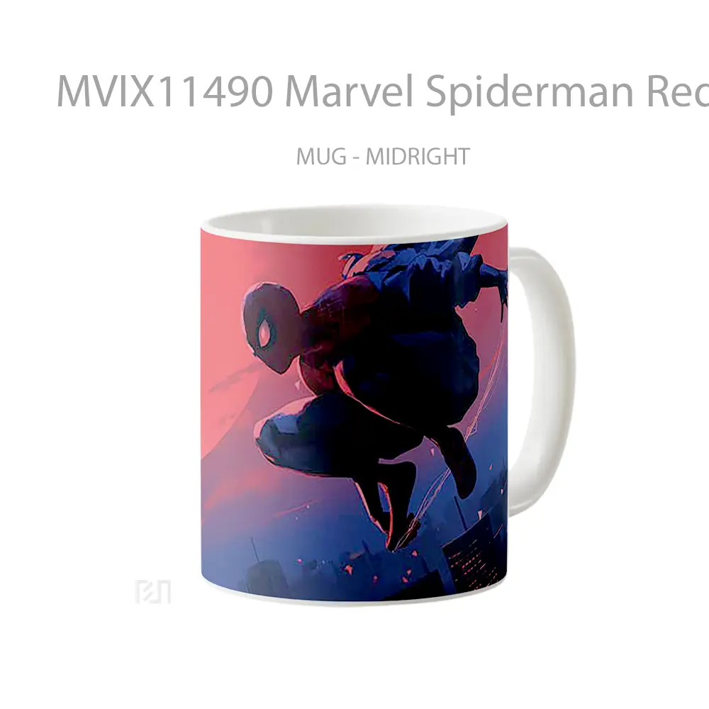 Mug Marvel Spiderman Red Moon Koleksi Mug Film dan Komik - All-side / Desain