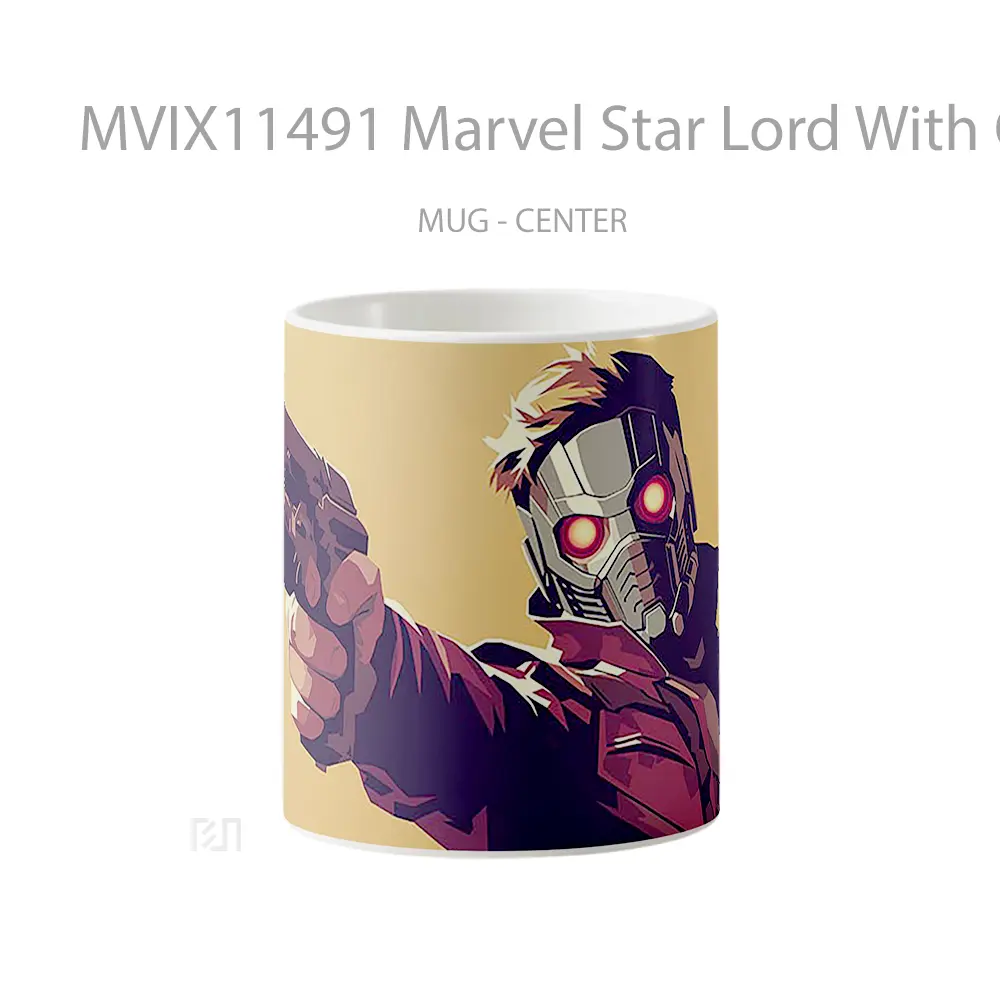 Mug Marvel Star Lord With Quad Blasters Hadiah Spesial Fans Superhero