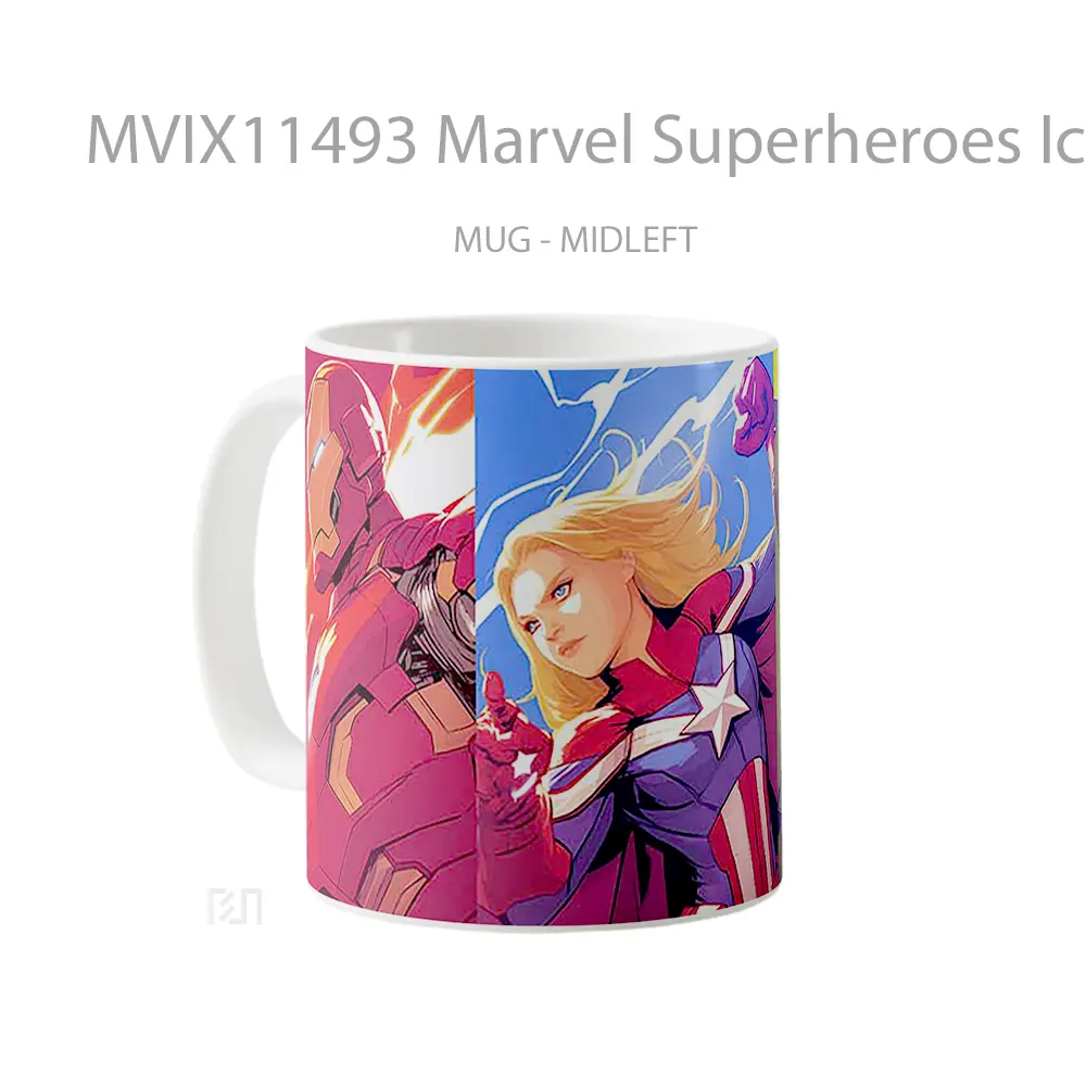 Mug Marvel Superheroes Iconic Trio Mug Anime Populer Koleksi Spesial - All-side / Desain