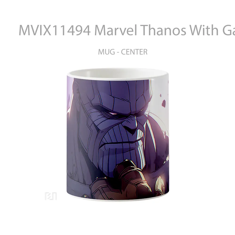 Mug Marvel Thanos With Gauntlet Purple Koleksi Mug Film dan Komik