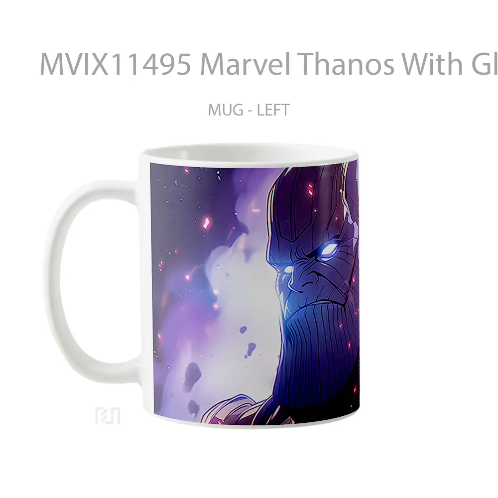 Mug Marvel Thanos With Glowing Eyes Koleksi Mug Film dan Komik - All-side / Desain
