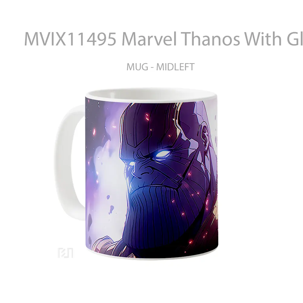 Mug Marvel Thanos With Glowing Eyes Koleksi Mug Film dan Komik - All-side / Desain