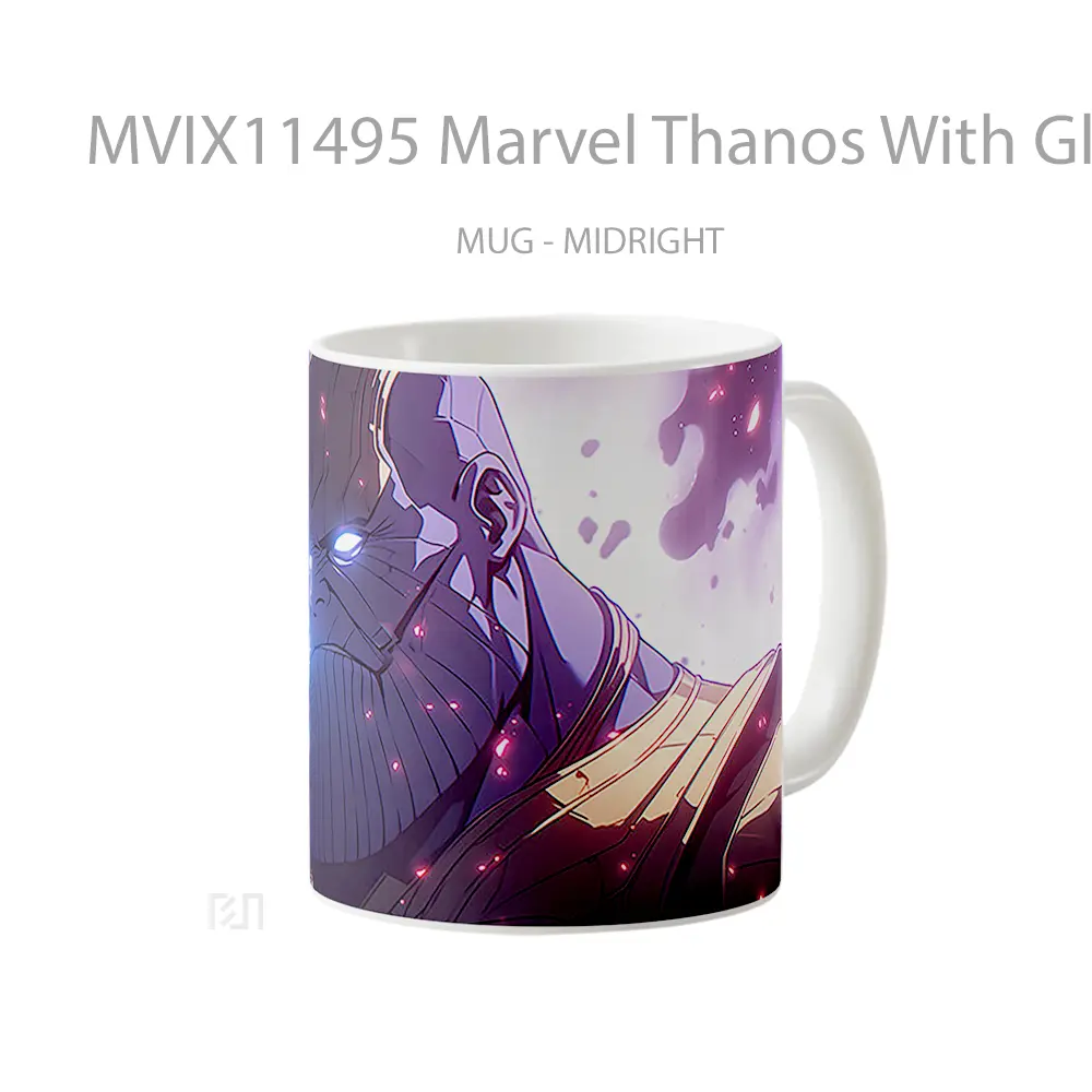 Mug Marvel Thanos With Glowing Eyes Koleksi Mug Film dan Komik - All-side / Desain