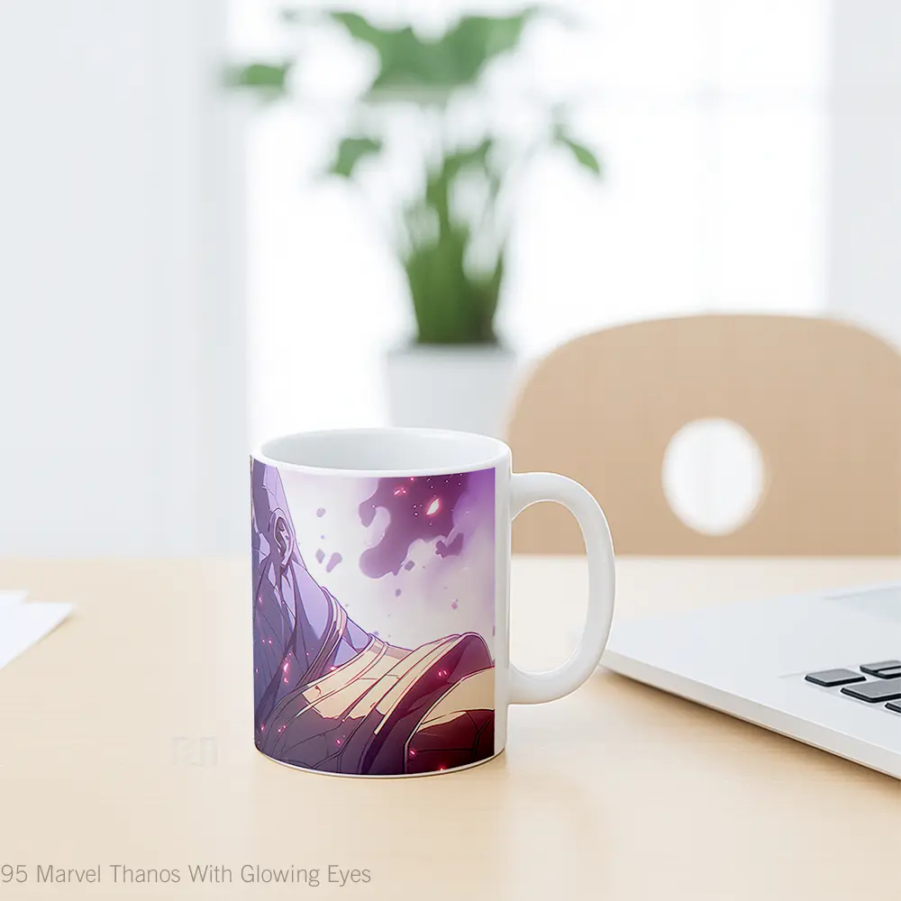 Mug Marvel Thanos With Glowing Eyes Koleksi Mug Film dan Komik - All-side / Desain