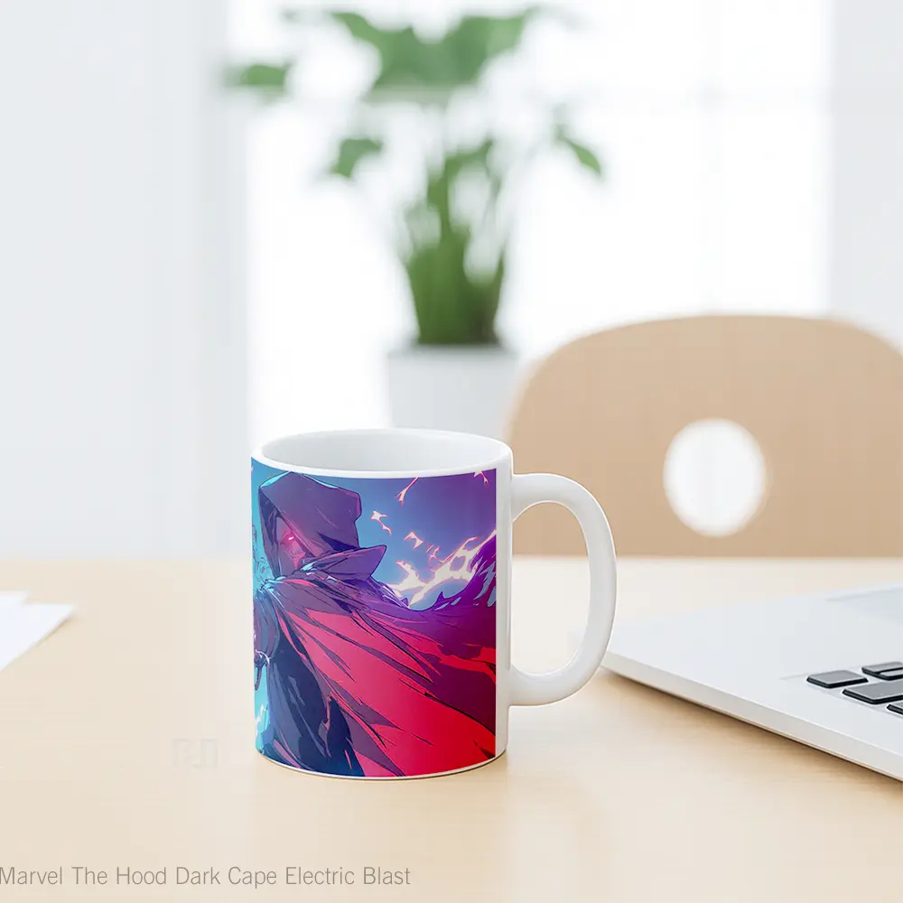Mug Marvel The Hood Dark Cape Electric Blast Gelas Keramik Koleksi Superhero - All-side / Desain