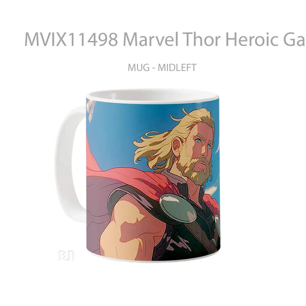 Mug Marvel Thor Heroic Gaze Clouds Hadiah Unik Anime Lovers - All-side / Desain