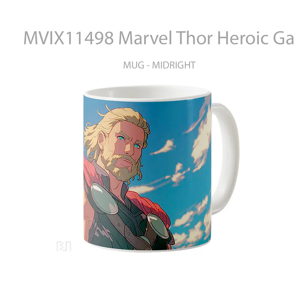 Mug Marvel Thor Heroic Gaze Clouds Hadiah Unik Anime Lovers - All-side / Desain