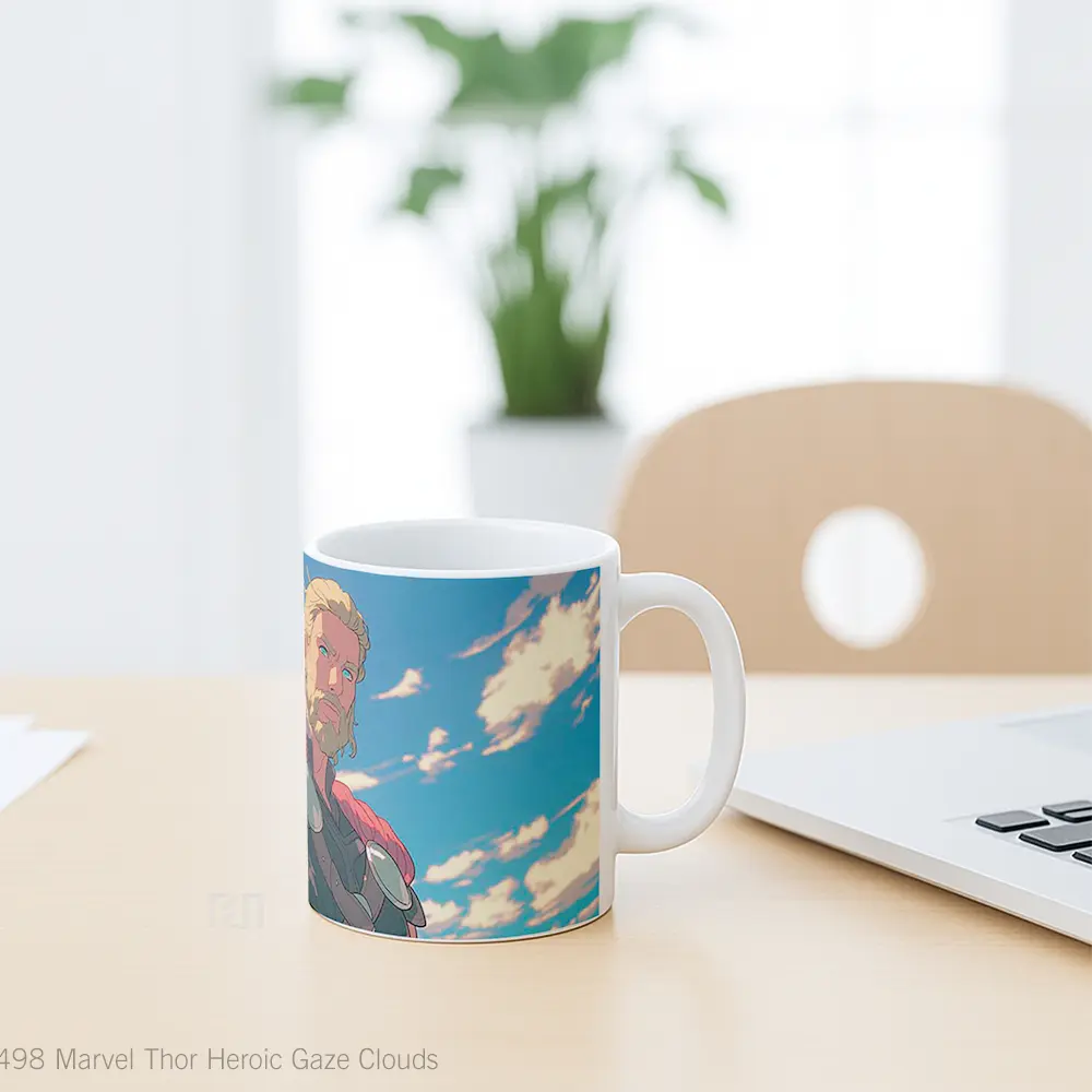Mug Marvel Thor Heroic Gaze Clouds Hadiah Unik Anime Lovers - All-side / Desain