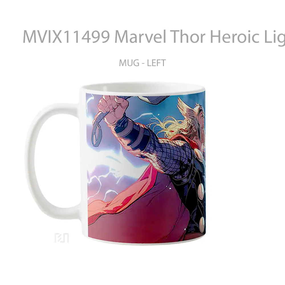 Mug Marvel Thor Heroic Lightning Storm Mug Anime Populer Koleksi Spesial - All-side / Desain