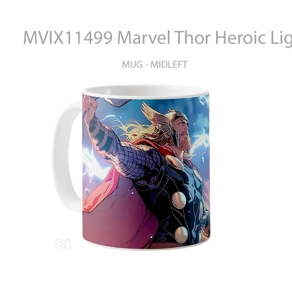 Mug Marvel Thor Heroic Lightning Storm Mug Anime Populer Koleksi Spesial - All-side / Desain