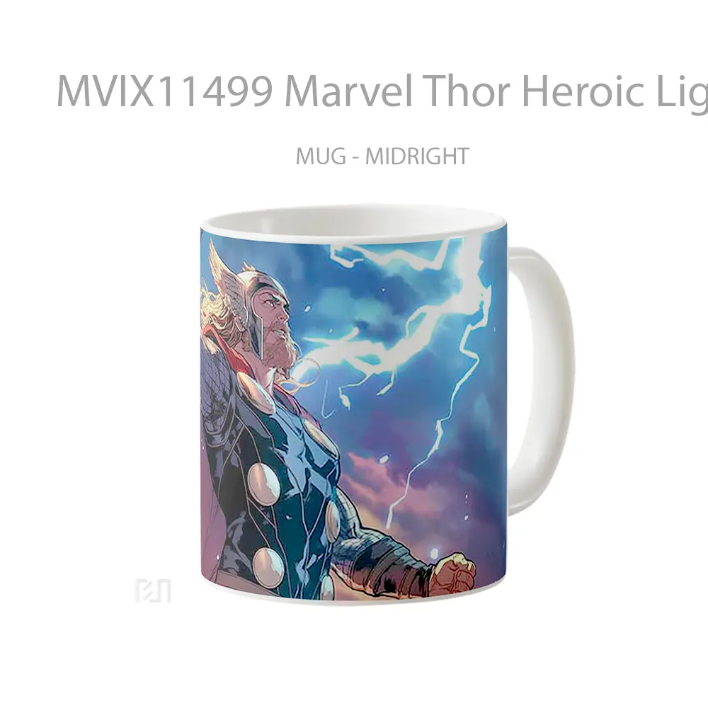 Mug Marvel Thor Heroic Lightning Storm Mug Anime Populer Koleksi Spesial - All-side / Desain