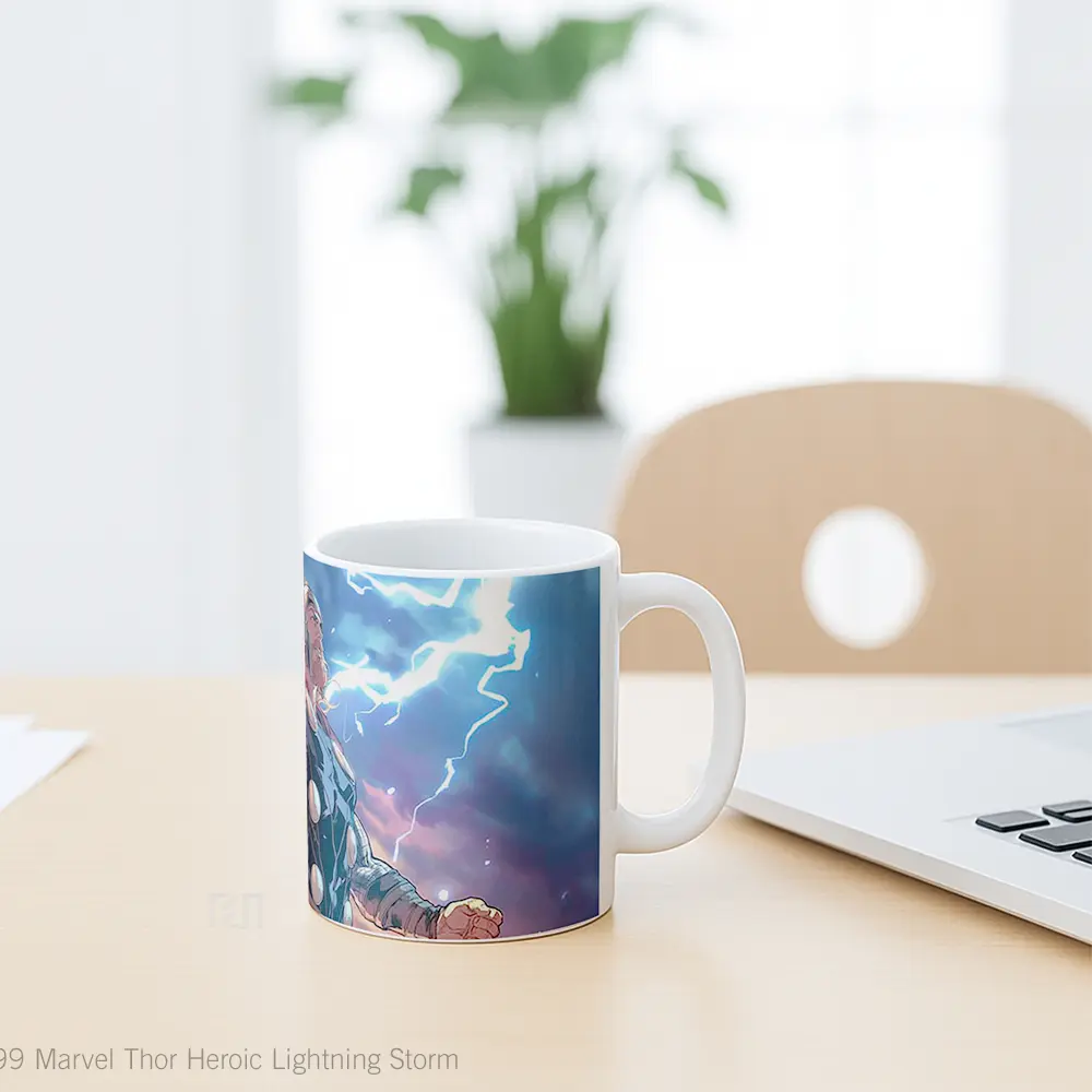 Mug Marvel Thor Heroic Lightning Storm Mug Anime Populer Koleksi Spesial - All-side / Desain